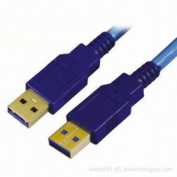 USB3.0 Male to Male Cables with 5.0Gbps Transfer Speed, Optional Length
